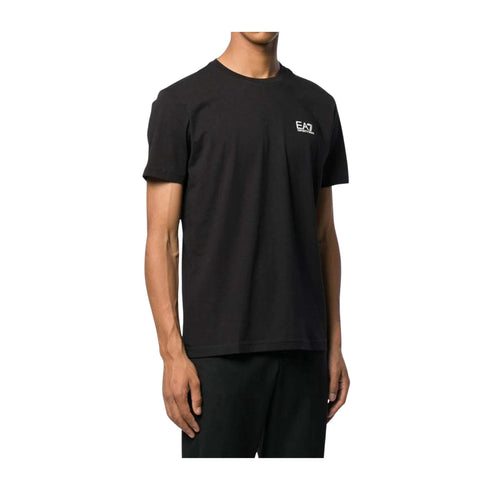 EA7 Emporio Armani T-shirt mm T-shirt Uomo classica con logo Nero - Francavilla Moda